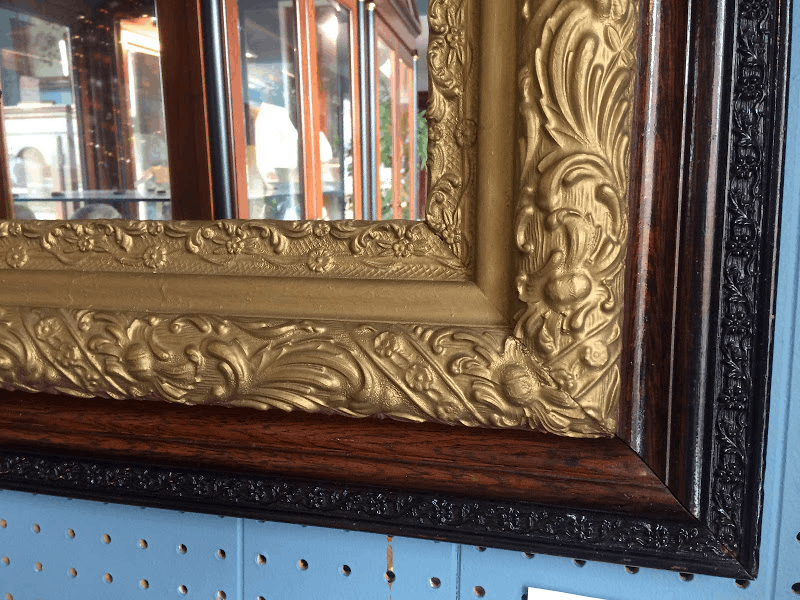 Antique Gilded and Wood Mirror
