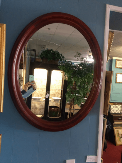 Statton Cherry Oval Mirror