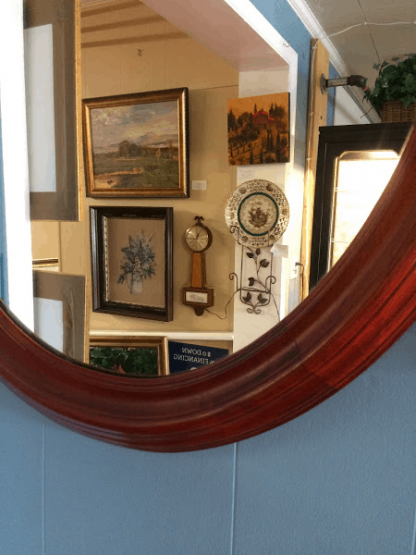 Statton Cherry Oval Mirror