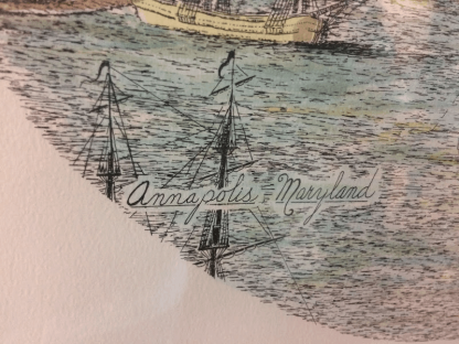 Vintage Artwork, Framed and Signed, Annapolis Maryland - Image 3