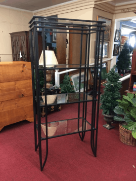 Vintage Metal and Glass Shelf