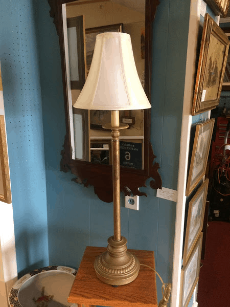 Vintage Gold Candlestick Lamp