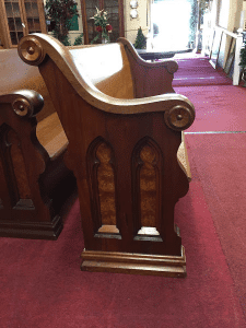 Antique Walnut Church Pews