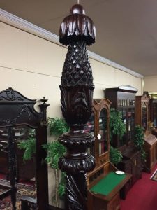 antique pineapple carved bed