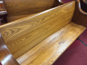 Refinishing Antique Church Pew