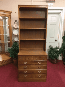 Ethan Allen Maple Chest with Bookcase Top