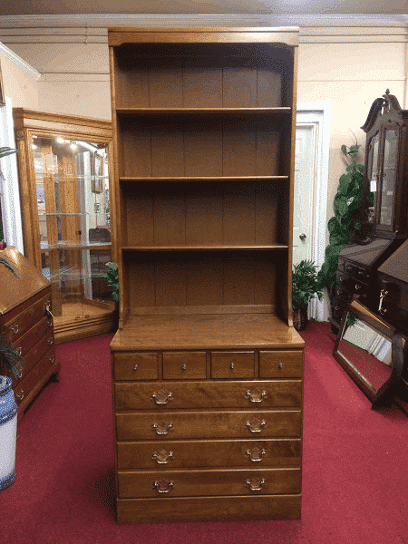 Ethan Allen Maple Chest with Bookcase Top