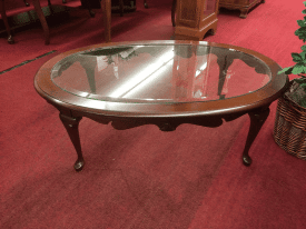 Pennsylvania House Glass Top Coffee Table