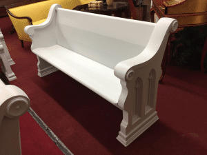 Antique Painted Church Pew