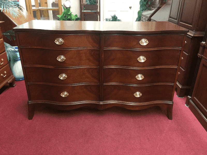 Vintage Double Dresser What Is It Worth, Old Mahogany Dresser