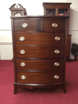 Vintage Mahogany Bowfront Chest