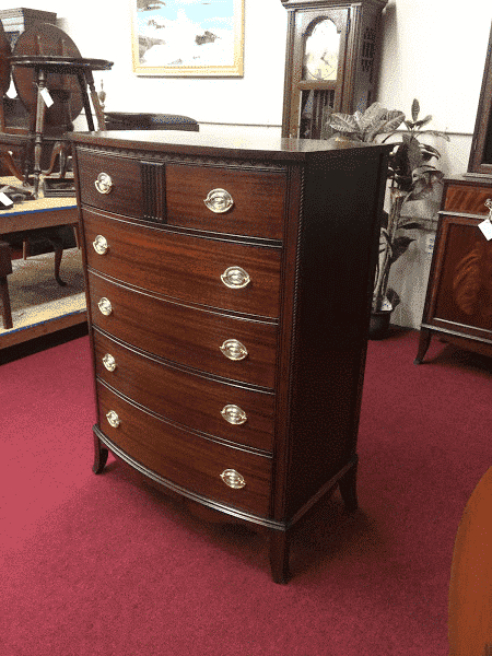 Vintage Mahogany Bowfront Chest