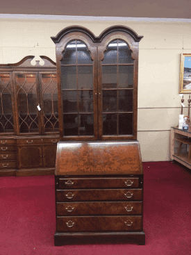 Vintage Double Bonnet Secretary Desk