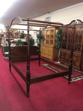 Vintage Cherry Canopy Poster Bed
