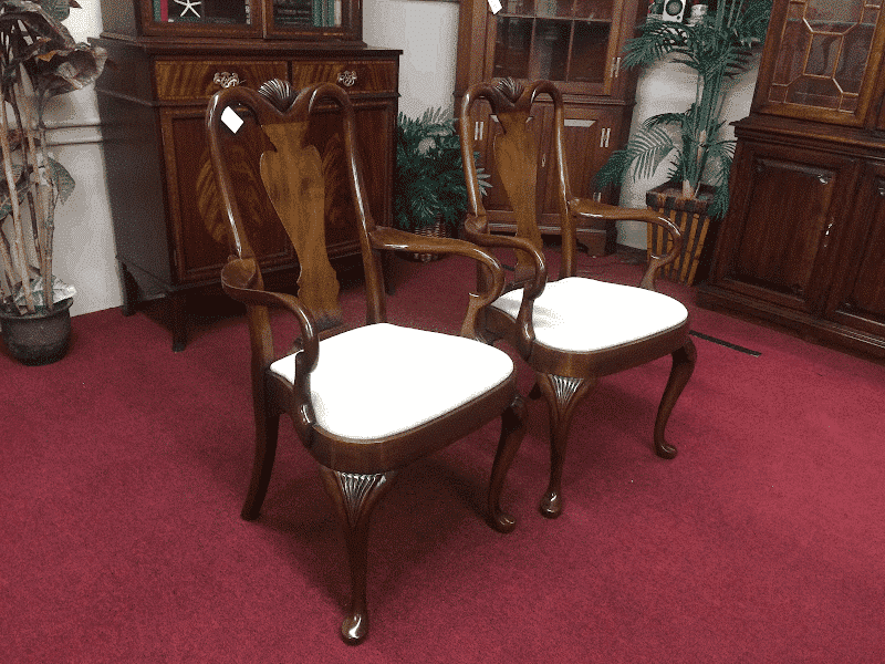 Hickory Chair Mahogany Arm Chairs - the Pair