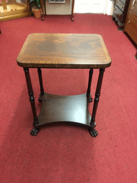 Vintage Mahogany Stand, Claw Foot Table
