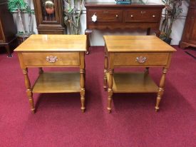 Ethan Allen Maple Nightstands, a Pair