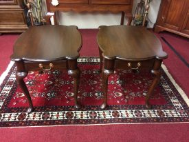 Vintage Harden Cherry End Tables, The Pair