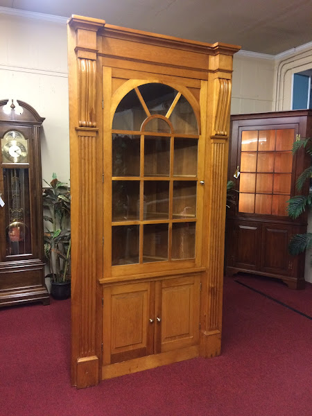 Antique Pine Corner Cabinet