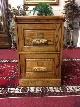 Vintage Oak Filing Cabinet