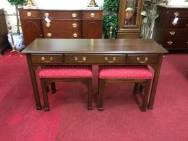 Vintage Harden Sofa Table with Two Benches
