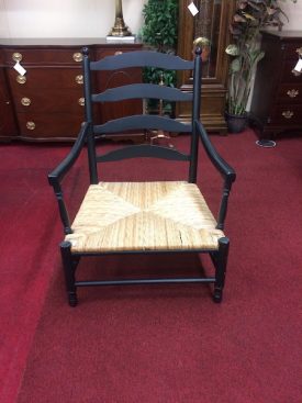 Vintage Low Slung Rush Seat Chair