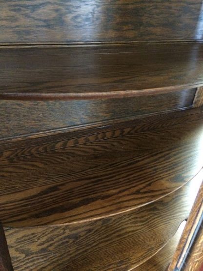 Antique China Cabinet, Glass Doors, Bowfront - Image 8