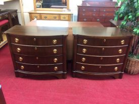 Statton Bowfront Nightstand Chests - a Pair