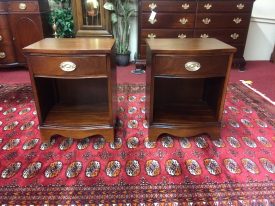 Vintage Nightstands, Bedside Tables with Drawers, A Pair