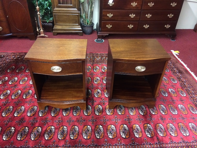 Vintage Nightstands, Bedside Tables with Drawers, A Pair