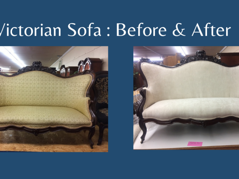 Victorian Sofa before and after