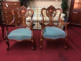 Antique Chairs, Art Nouveau Furniture, the Pair