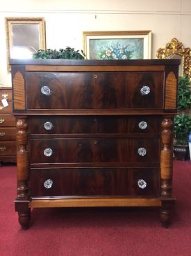 Antique Dresser, Empire Furniture, Tiger Maple Wood