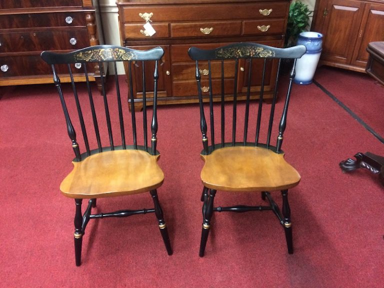 Best Price Vintage Hitchcock Chairs, The Pair For Sale