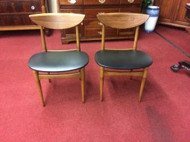 Mid Century Modern Dining Chairs, The Pair