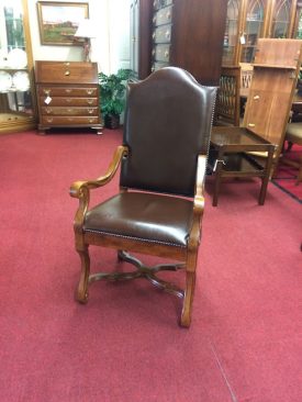 Leather Style Arm Chair, Vintage Desk Chair