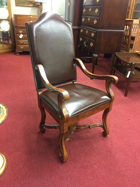 Leather Style Arm Chair, Vintage Desk Chair