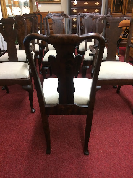 Vintage Dining Chairs, Queen Anne Style, Set of Twelve