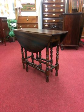 Antique Drop Leaf Table, Jacobean Style