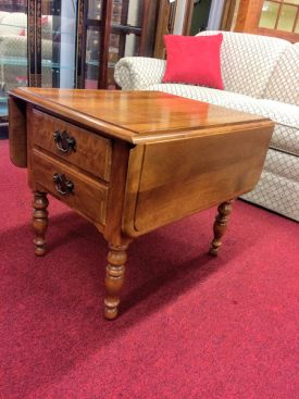 Vintage Drop Leaf End Table, Ethan Allen Furniture