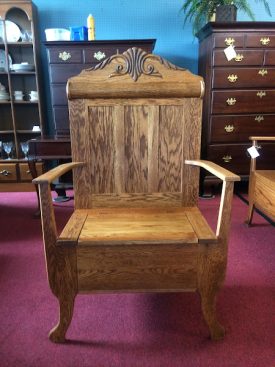 Antique Hall Bench, Oak Hall Seat