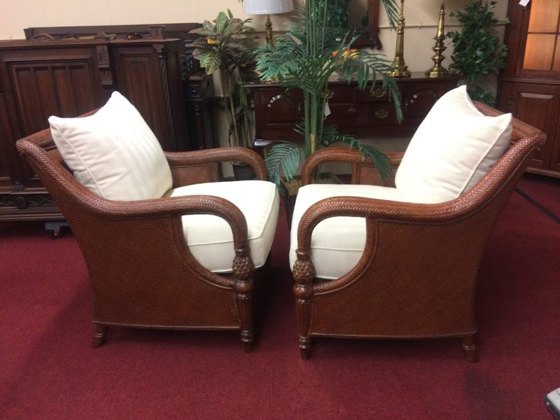 Vintage Rattan Chairs, Ethan Allen Furniture