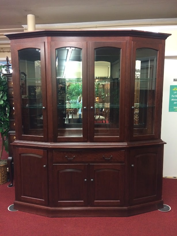 Vintage Breakfront, Dutchcrafters Furniture, Cherry China Cabinet