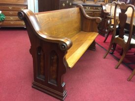 Antique Church Pew, Walnut and Ash (B)