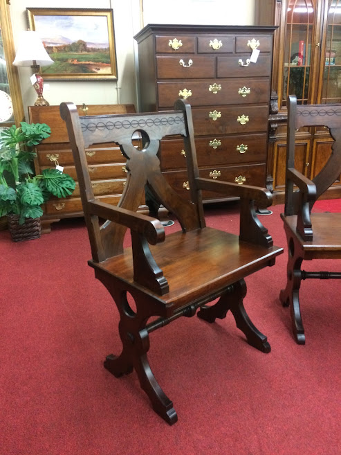 Antique Gothic Chairs, The Pair