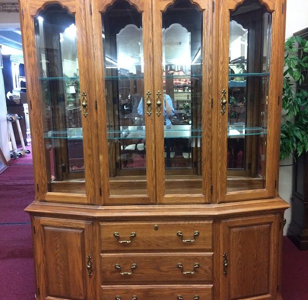 Vintage Oak China Cabinet, Pennsylvania House Furniture