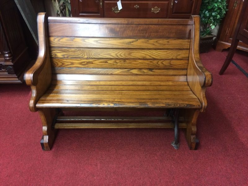 Antique Church Pew, Small Bench