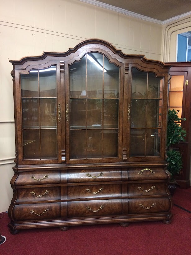 Vintage French Country China Cabinet, Henredon Furniture