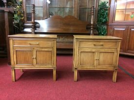 Vintage Mid Century Style Nightstands, Thomasville Furniture, the Pair