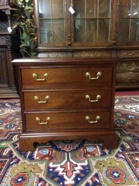 Vintage Three Drawer Chest, Mahogany Wood